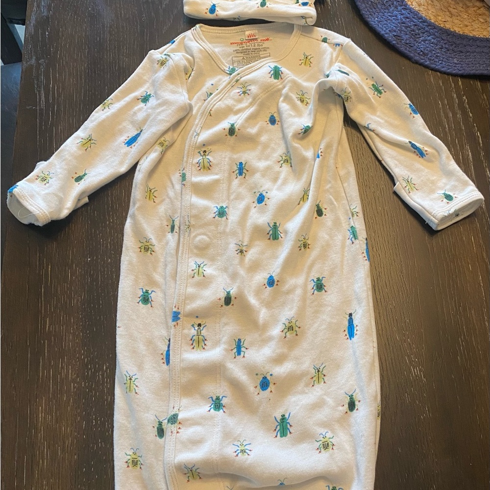 Magnetic Me White Nightgown with Bug Print